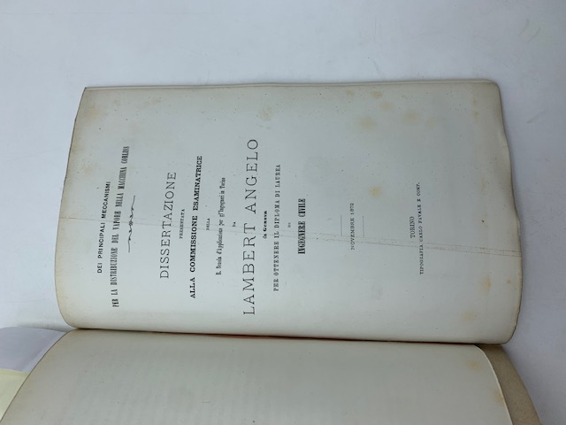 Dei principali meccanismi per la distribuzione del vapore nella macchina Corliss. Dissertazione